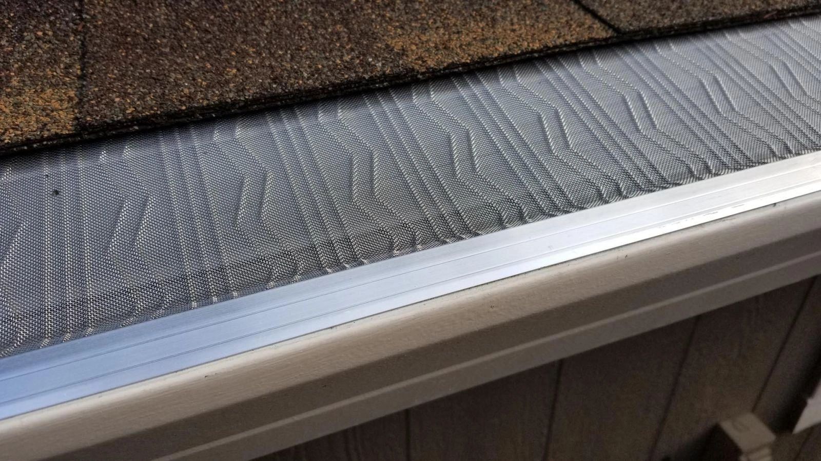 LeafBlaster Pro stainless steel micro-mesh gutter guard close-up
